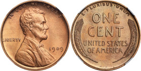 1909 Lincoln Cent. V.D.B. MS-65 RD (NGC).
PCGS# 2425. NGC ID: 22AZ.

Estimate: $158