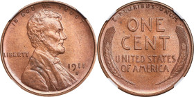 1911-S Lincoln Cent. MS-64 RB (NGC).
PCGS# 2448. NGC ID: 22B9.

Estimate: $563