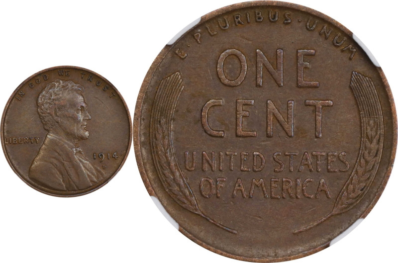 1914-D Lincoln Cent. EF-45 BN (NGC).
PCGS# 2471. NGC ID: 22BH.

Estimate: $76...