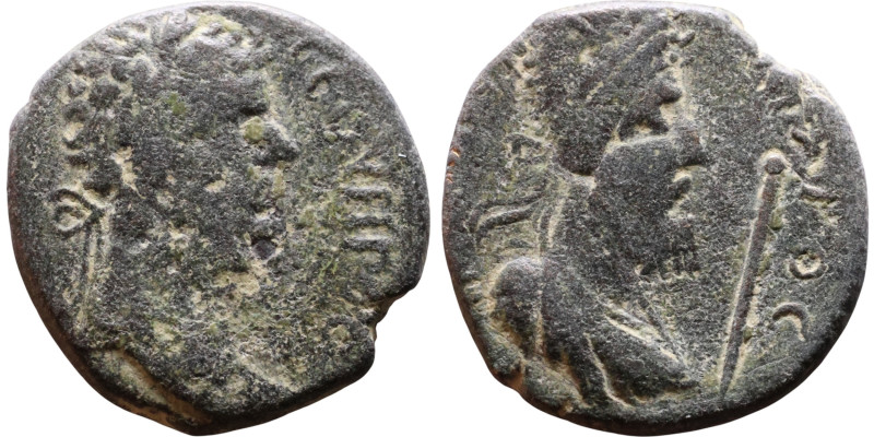 Septimus Severus (193-211) Edessa. Obv: Bust of emperor. Rev: bust of Abgar

1...