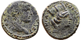 Caracalla (211-217) Bronze coin. Obv: Laureate, draped bust of emperor. Rev: Bust of Tyche

17mm 4,03g