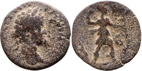 Septimus Severus (193-211) Bronze coin. Obv: Bust of emperor. Rev: Standing figure

20mm 3,66g

Artificial sand patina