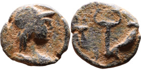Roman Provincial bronze coin (I-III century)

10mm 0,77g
