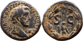 Antoninus Pius (138-161) Syria: Antioch Bronze coin. Obv: bust of emperor. Rev: Large S C

21mm 9,60g