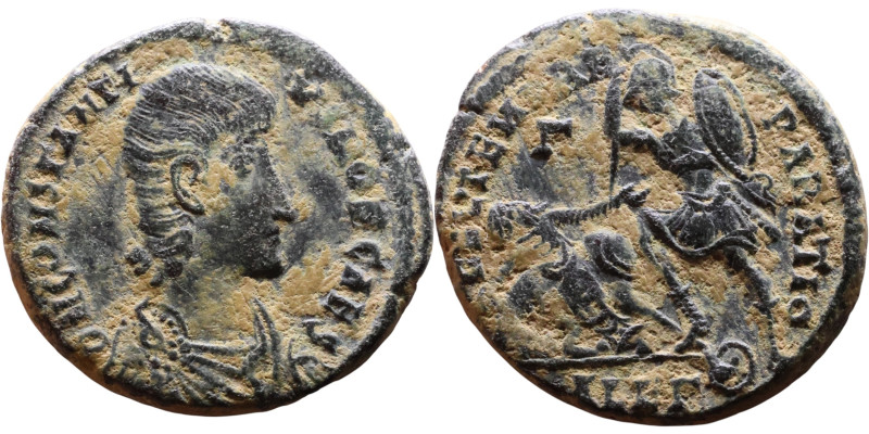 Constantius Gallus (351-354) Follis. Obverse: DN CONSTANTIVS NOB C. Bust to righ...