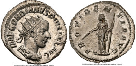 Gordian III (AD 238-244). AR antoninianus (22mm, 4.11 gm, 11h). NGC MS 4/5 - 4/5. Rome, 5th issue, ca. AD 243-244. IMP GORDIANVS PIVS FEL AVG, radiate...