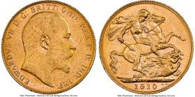 Edward VII gold Sovereign 1910-P AU58 NGC, Perth mint, KM15, S-3972. HID09801242017 © 2024 Heritage Auctions | All Rights Reserved www.HA.com/TexasAuc...