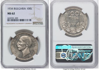 Boris III 100 Leva 1934 MS62 NGC, London mint, KM45. Two year type. HID09801242017 © 2024 Heritage Auctions | All Rights Reserved www.HA.com/TexasAuct...