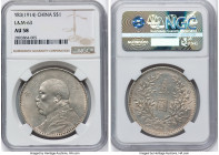 Republic Yuan Shih-kai Dollar Year 3 (1914) AU58 NGC, KM-Y329, L&M-63. Yuan not connected variety. HID09801242017 © 2024 Heritage Auctions | All Right...