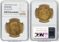 Napoleon III gold 100 Francs 1855-A AU Details (Reverse Cleaned) NGC, Paris mint, KM786.1, F-550/1. First year of type. HID09801242017 © 2024 Heritage...