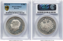 Bavaria. Ludwig III 5 Mark 1914-D MS63 PCGS, Munich mint, KM1007, J-53. HID09801242017 © 2024 Heritage Auctions | All Rights Reserved www.HA.com/Texas...