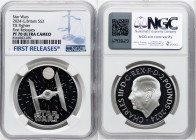 Charles III silver Proof "TIE Fighter" 2 Pounds (1 oz) 2024 PR70 Ultra Cameo NGC, Mintage: 3,010. Star Wars series. First Releases. HID09801242017 © 2...