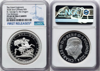 Charles III silver Proof "St. George & the Dragon" 5 Pounds (2 oz) 2024 PR69 Ultra Cameo NGC, Mintage: 3,060. Great Engravers series. Celebrating Bene...