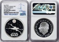 Charles III silver Proof "X-Wing Starfighter" 5 Pounds (2 oz) 2024 PR70 Ultra Cameo NGC, Mintage: 506. Star Wars: Iconic Vehicles series. First Releas...