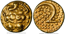 Certified and Uncertified Pair of gold Fanam 1) Mysore. Haidar Ali gold Fanam ND (AH 1174-1197 / AD 1761-1782) - G4 NGC, KM8. God & goddess Letter "HE...