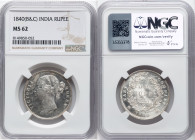 British India. Victoria Pair of Certified Rupees 1840-(b & c) MS62 NGC, Calcutta mint, KM458.2. HID09801242017 © 2024 Heritage Auctions | All Rights R...