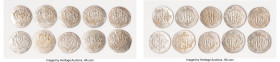 Abbasid Governors of Tabaristan. Anonymous 10-Piece Lot of Uncertified Hemidrachms ND (AD 780-793) XF, Tabaristan mint, A-73. Average size 24.0mm. Ave...