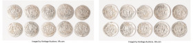 Abbasid Governors of Tabaristan. Anonymous 10-Piece Lot of Uncertified Hemidrachms ND (AD 780-793) XF, Tabaristan mint, A-73. Average size 23.9mm. Ave...