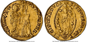 Venice. Giovanni Corner II gold Zecchino ND (1709-1722) UNC Details Cleaned) NGC, KM481, Fr-1372. IOAN CORNEL· S·M·VENET· St. Mark standing at left pr...