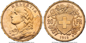 Confederation gold 20 Francs 1915-B MS64 NGC, Bern mint, KM35.1, Fr-499. HID09801242017 © 2024 Heritage Auctions | All Rights Reserved www.HA.com/Texa...
