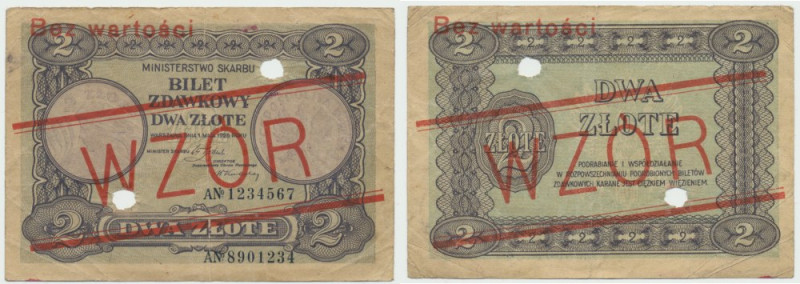 II Republic of Poland, 2 zloty 1925 Banknot w kondycji obiegowej o akceptowalnej...