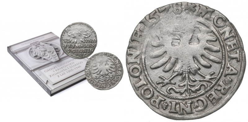 Sigismund I the Old, Groschen 1528, Cracow Ładny egzemplarz z resztkami połysku ...