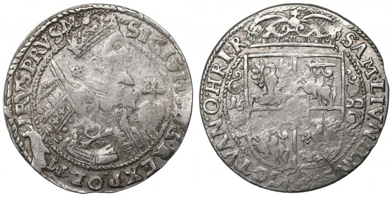 Sigismund III Vasa, Ort 1622, Bromberg Odmiana z końcówką legendy PRVS M, z labr...