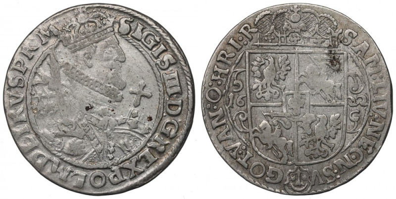 Sigismund III, 18 groschen 1622, Bromberg Ładny egzemplarz.&nbsp; Odmiana z końc...