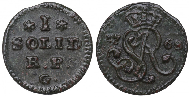 Stanislaw August Poniatowski, Solid 1768, Cracau Dobrze wybity egzemplarz. Polak...