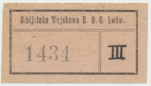 II RP, Ex libris Dowództwo Okręgu Generalnego Lwów Ex libris z biblioteki D.O.Ge...