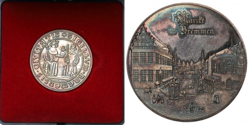 Germany, Bremen Medal - silver Medal pamiątkowy z Bremy. Srebro, średnica 40 mm,...