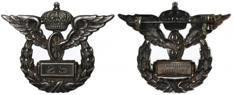 Germany, Prussia, Badge for 25 years of service on the railway Bardzo ładna odzn...