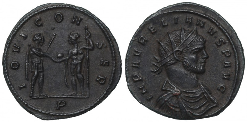 Roman Empire, Aurelian, Antoninian Serdica OBVERSE:&nbsp;Bust right, radiate, cu...
