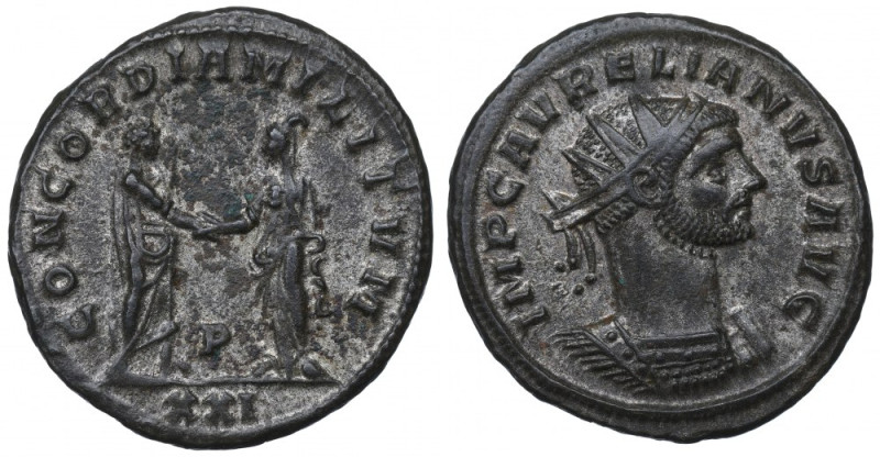 Roman Empire, Aurelian, Antoninian Siscia OBVERSE&nbsp;Bust right, radiate, cuir...