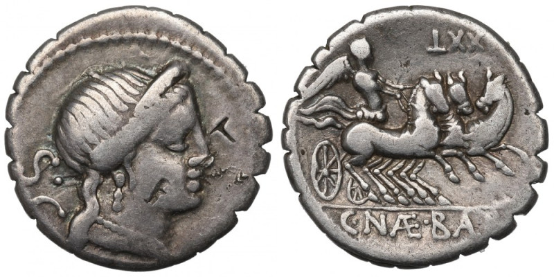 Roman Republic, C. Naevius Balbus (79 BC) Denar serratus Ładny przykład tej emis...