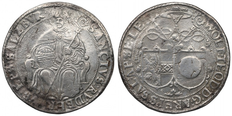 Austria, Salzburg, Thaler w/d (1587-1612) Obiegowy przykład rzadszej w handlu em...