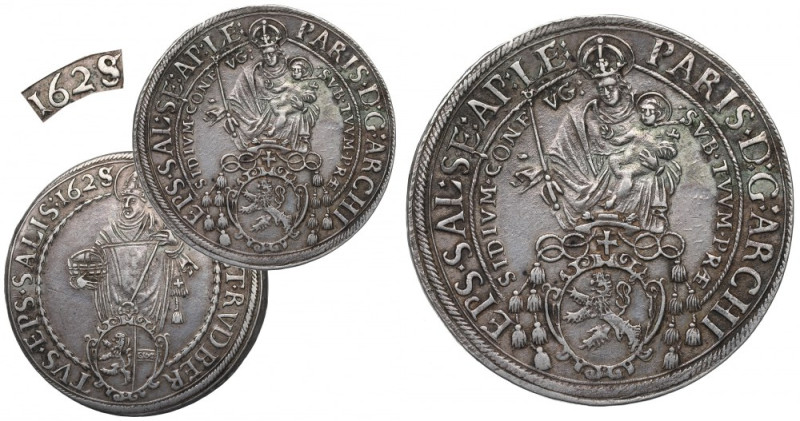 Austria, Archbishopic of Salzburg, Paris von Lodron, Thaler 1628 -date overstrik...