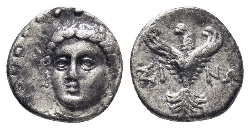 PAPHLAGONIA. Sinope. (Circa 330-300 BC). AR Trihemiobol (11mm, 1.44 g) Obv. Head...