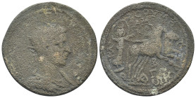 CILICIA. Tarsus. Philip I the Arab (244-249). Ae. (34mm, 21.32 g) Obv: [...]Λ ΦΙΛIΠΠON [...]. Radiate, draped and cuirassed bust right. Rev: TAPSOV MH...