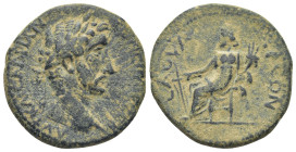 Lycaonia, Savatra AE (26mm, 10,96 g) Antoninus Pius (138-161) Obv: ΑVΤ ΚΑΙϹ ΑΔΡ (or ΑΔΡΙ) ΑΝΤⲰΝƐΙΝΟϹ ϹƐΒ; laureate head of Antoninus Pius, r. Rev: ϹΑΟ...