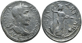 PAMPHYLIA. Side. Philip I (244-249). Ae. (33mm, 14.5 g) (ΑΥ Κ Μ ΙΟΥΛ ΦΙΛΙΠΠΟϹ ϹΕ, Ε; laureate, draped and cuirassed bust of Philip I, right, seen from...
