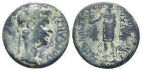 PHRYGIA, Aezanis. Gaius (Caligula). AD 37-41. Æ (19mm, 4.63 g). Lollios Klassikos, magistrate. Laureate head of Caligula right / Zeus standing left, h...