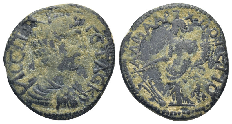 PHRYGIA, Hadrianopolis. Geta as Caesar, 198-209 AD. AE. (21mm, 5,31 g) Obv: Λ CE...