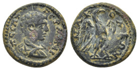PHRYGIA. Nacolea. Geta 198-209 Ae. (16mm, 3.0 g) Π ϹΕΠΤ ΓΕΤΑϹ ΚΑΙ; bare-headed, draped and cuirassed bust of Geta, right, seen from rear. / ΝΑΚΟΛΕΩΝ; ...
