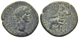 PHRYGIA. Synnada. Nerva (AD 96-98) AE Bronze (23mm, 9,23 g) Obv: ΑΥΤΟΚΡΑΤΩΡ ΝΕΡΟΥΑϹ ΚΑΙϹΑΡ ϹΕΒΑϹΤΟ. Laureate head of Nerva, right Rev: ϹΥΝΝΑΔΕΙϹ ΔΙΑ Π...