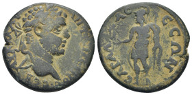 PISIDIA. Sagalassus. Caracalla (198-217). Ae. (25mm, 9,78 g) Obv: AV K M AV ANTΩNЄINOC CЄB. Laureate head right. Rev: CAΓAΛACЄCΩN (sic). Lakedaemon st...