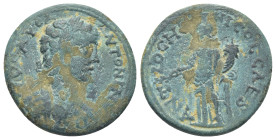 Pisidia, Antiochia. Caracalla. A.D. 198-217. AE (22mm, 5,81 g,). Struck ca. A.D. 205. IMP CAES M AVR ANTONINVS A, laureate, draped and cuirassed bust ...