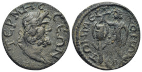 PISIDIA. Termessos. Pseudo-autonomous. AE (260-61). (10.65 Gr. 25mm.)
Head of Zeus right. 
Rev. Emperor with eagle-tipped sceptre standing left and er...