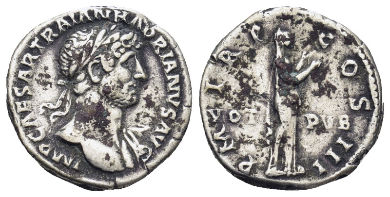 Hadrian (117-138) AR Denarius (18mm, 3,35 g) Rome. Obv: IMP CAESAR TRAIAN HADRIA...