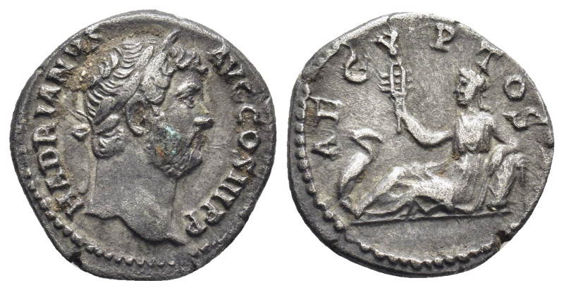 Hadrian, Silver Denarius (17mm, 3.0 g). AD 117-138. Rome, AD 134-138. HADRIANVS ...